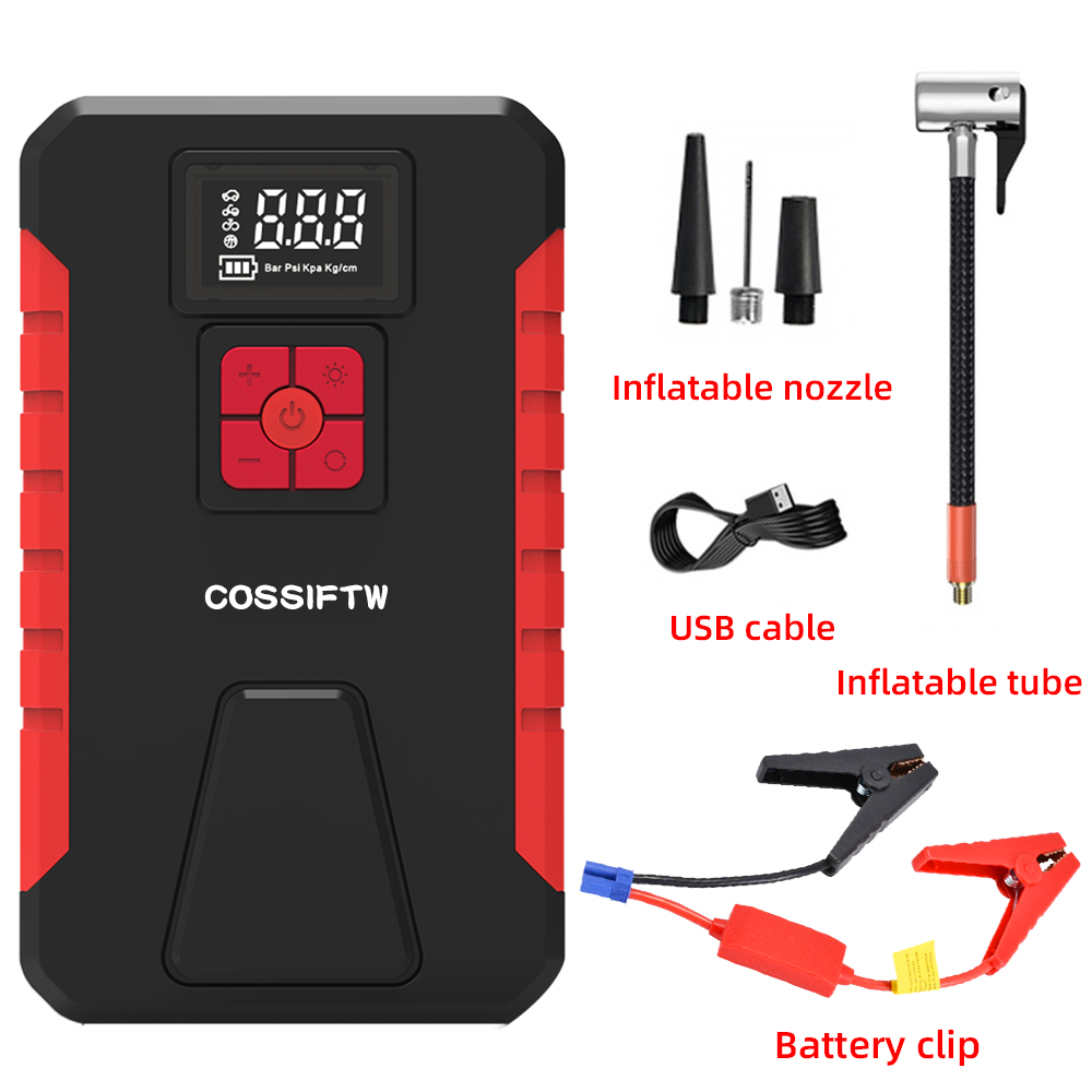 600A Jump Starter Air Pump Power Bank Beleuchtung Tragbarer Luftkompressor 4 In 1 Autos Batterie Starter Starten Auto Reifen Inflator