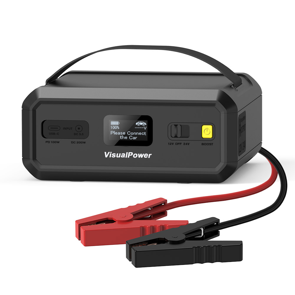 2000A 12V 24V tor Jump Starter 8500F sem bateria Supercapacitor incorporado com grande ecr? LCD sem iniciador de pré-carregamento