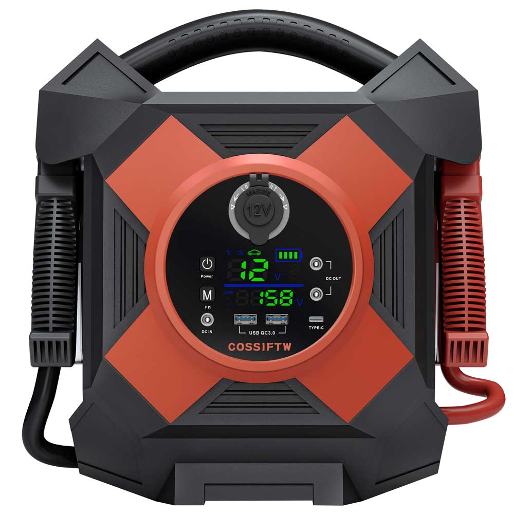heavy-duty 12V jump starter 30.000A pico atual todos os veículos 12V incluindo carros, vans, pickups SUVs RVs e caminh?o leve em frio extremo ou calor.